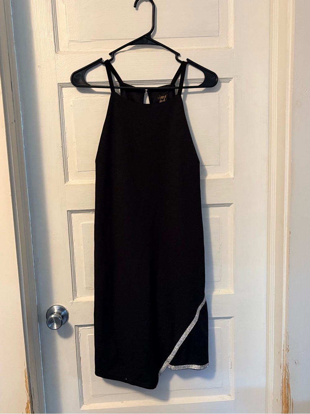 Planet Gold Black Dress with Silver Accent XL